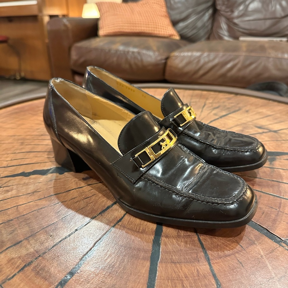 CELINE Black Leather Loafers - Picture 3 of 5